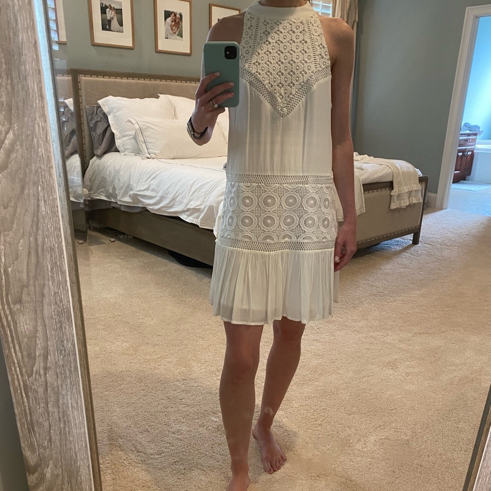 Lovers + Friends white mini dress